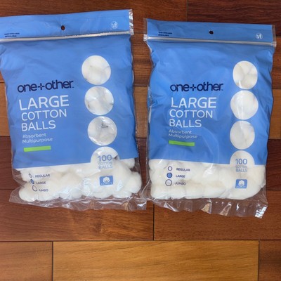 One+other Cotton Balls Large 100ct Cotton Balls Lot Of 2