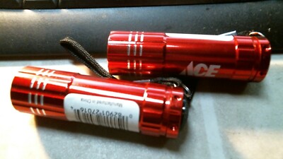 ACE 3468535 9-LED Bulb Flashlight, Lot of 2, Red, FREE SHIPPING