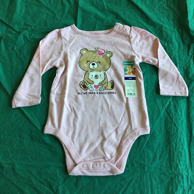 NWT Garanimals Pink Long Sleeve  All We Need Is Each Other  One Piece 12 Months