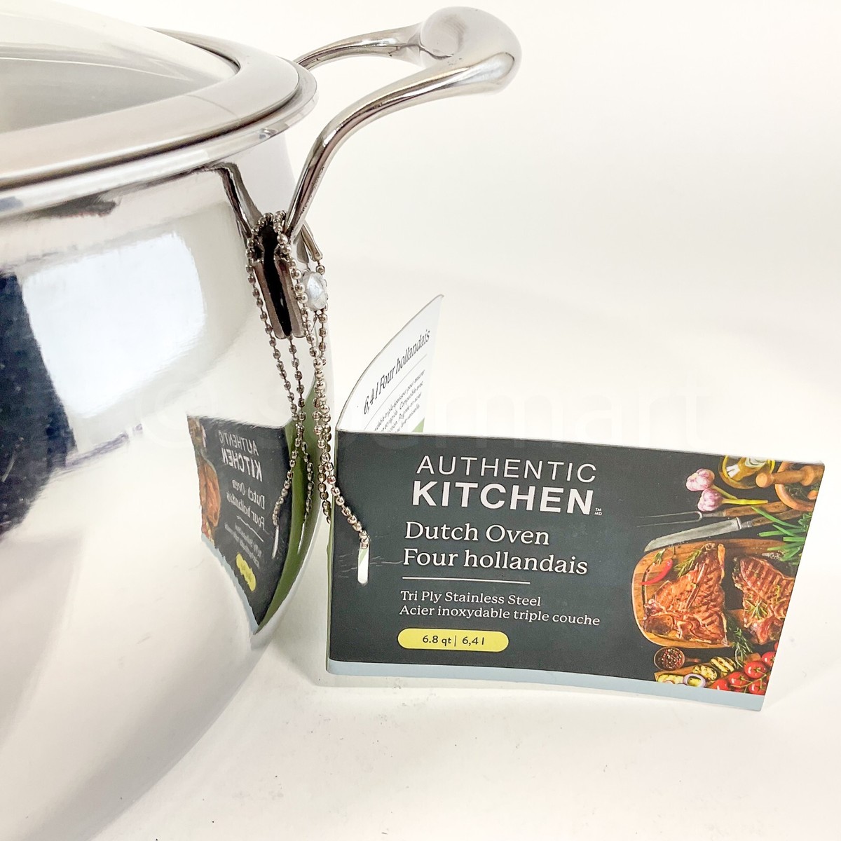 Authentic Kitchen Tri Ply Stainless Steel Dutch Oven Stock Pot