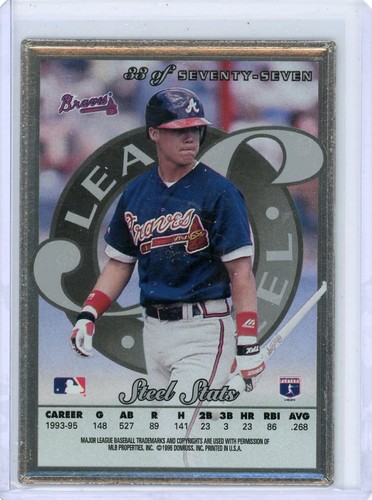 Donruss Leaf Steel Nr. 1996 33 von 77 CHIPPER JONES! - Bild 2 von 2