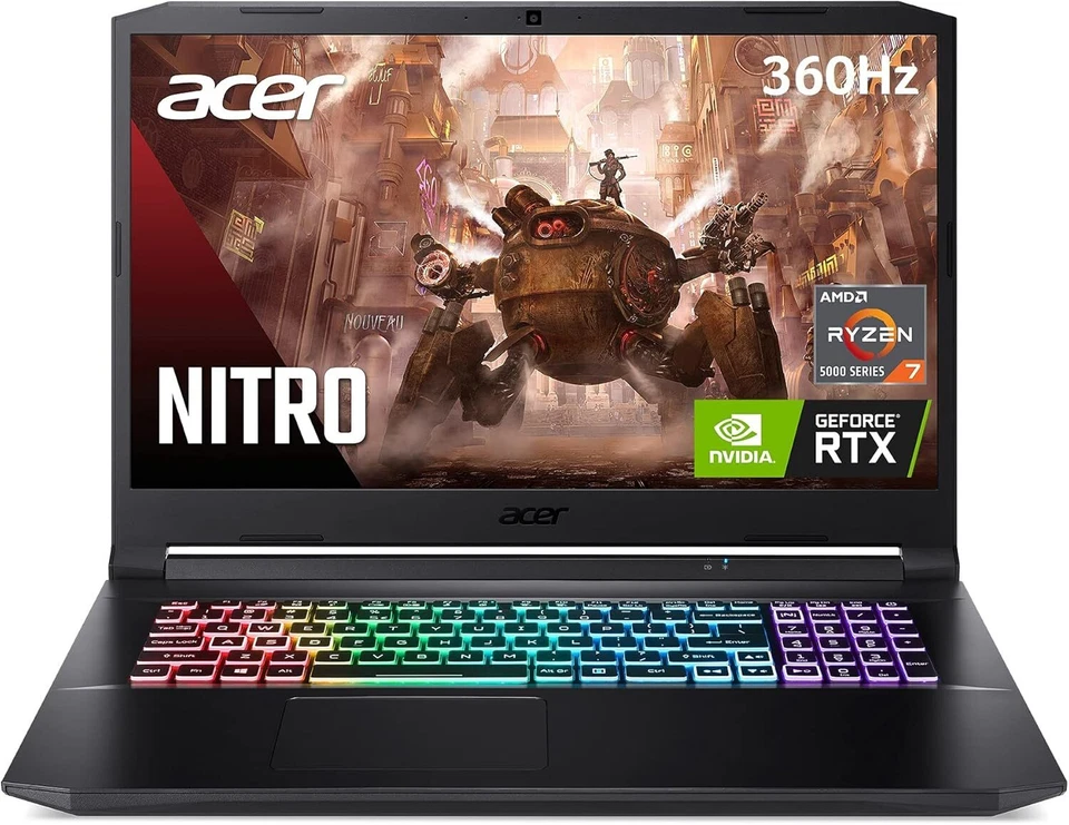 Portátil Acer Nitro 5-17,3 pulgadas 16 GB 1 TB NVIDIA GeForce RTX3080 certificado reacondicionado