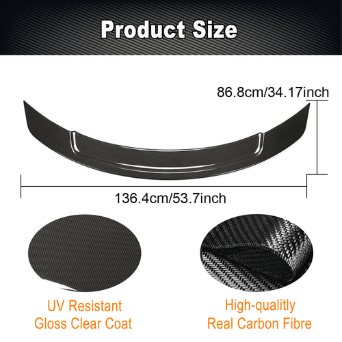 Für Mercedes C238 E450 E500 E53 Coupe 2017-2021 Carbon Heckspoiler Spoiler Lippe - Bild 8 von 13