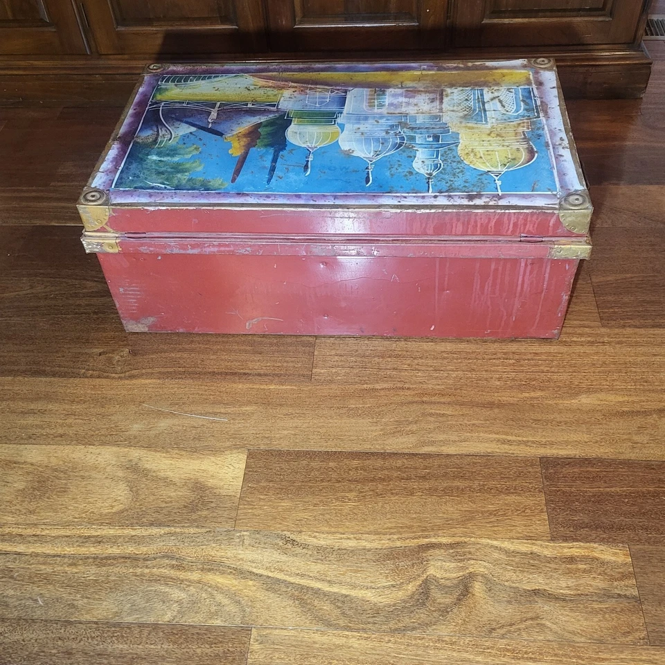 复古手绘金属后备箱中东阿拉伯印第安人 — 第 3/4 张图片