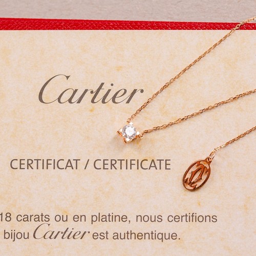 CARTIER C De 0.31ct Diamond 18ct Rose Gold - Love Necklace Pendant - RRP £5800 - Picture 15 of 18