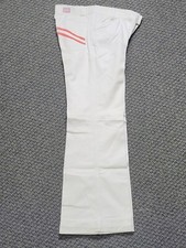 Disco Jeans Co. Men's White Bellbottom Pants Red Inlay Pockets 35" Waist T583