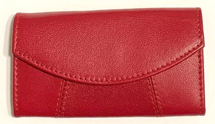 HANS KNIEBES GERMANY Manicure Set ZIEGENLEDER in ROT & EDELSTAHL Maniküre-Etui - Bild 4 von 4