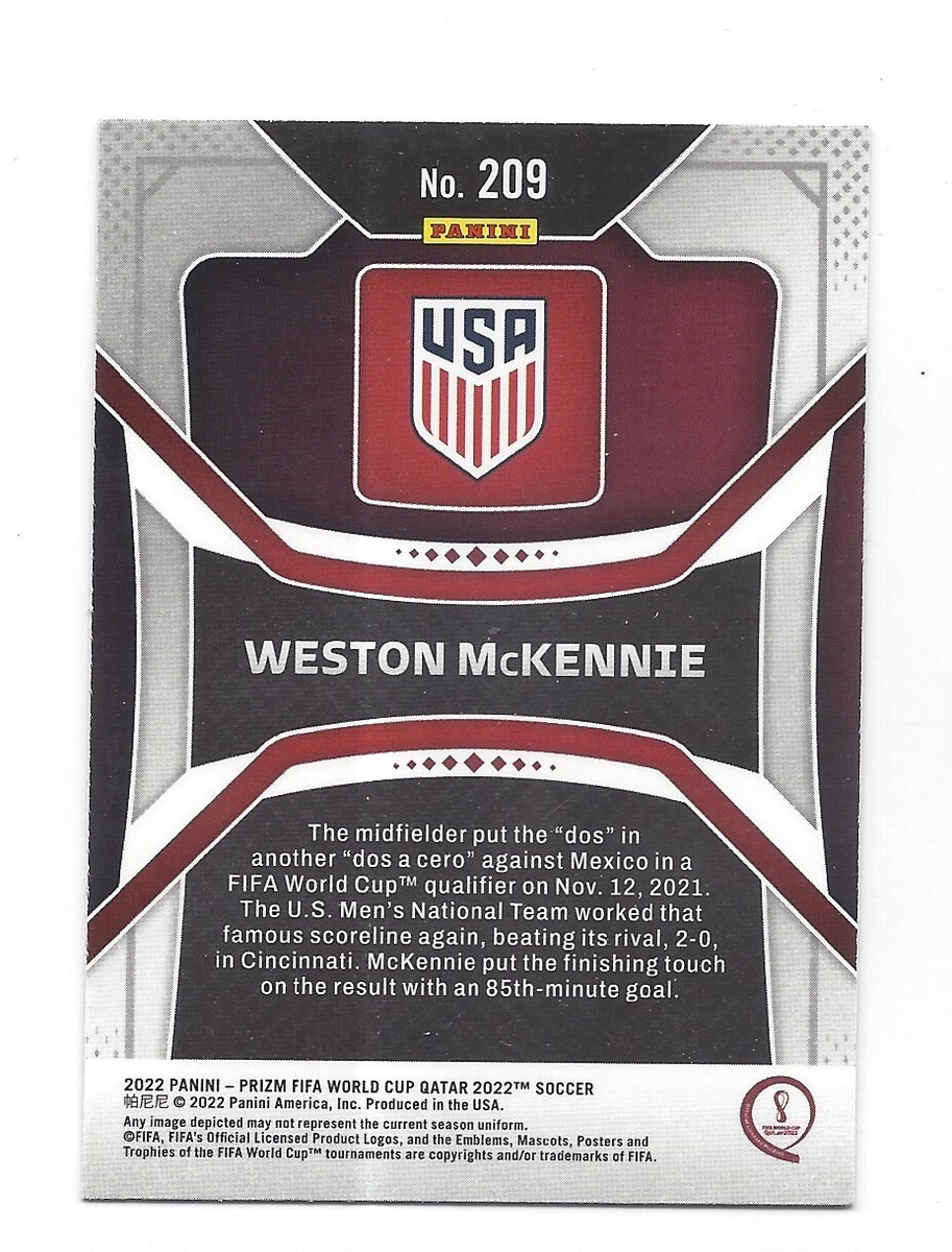 WESTON MCKENZIE 2022 Panini Prizm FIFA World Cup USA #209 .99 SHIP