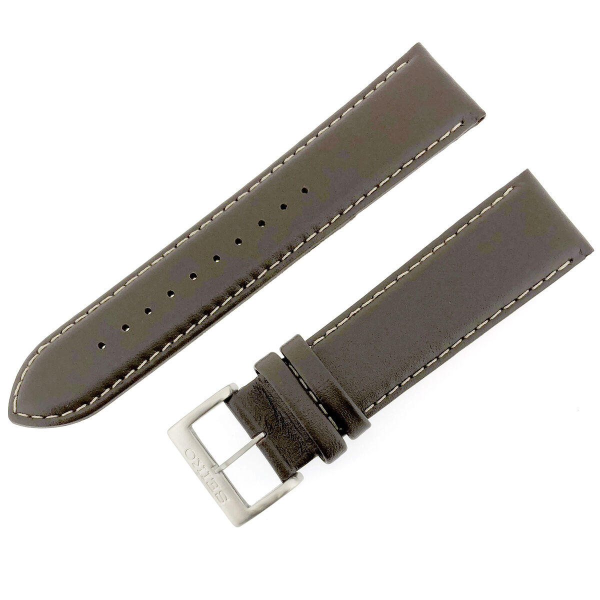 SEIKO Leather Strap Brown Black 22mm 24mm Original Watch SEIKO Leather Strap Brown Black 22mm 24mm Original Watch