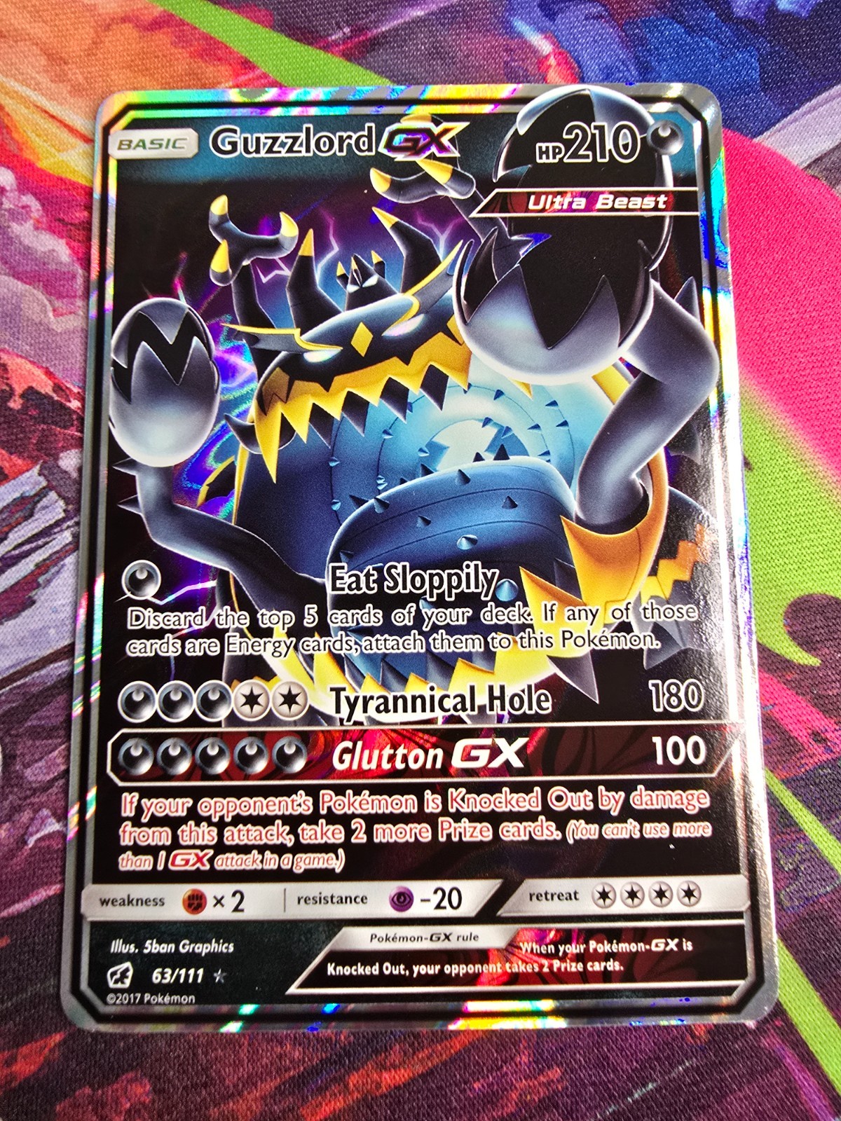 EN Guzzlord GX 63 /111 Sun & Moon: Crimson Invasion NM Holofoil