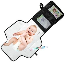 Portable Diaper Changing Pad - Waterproof with Built-in Head Cushion - Baby...