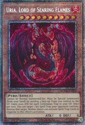 Yugioh! LP Uria, Lord of Searing Flames - MZMU-EN000 - Starlight Rare - 1st Edit