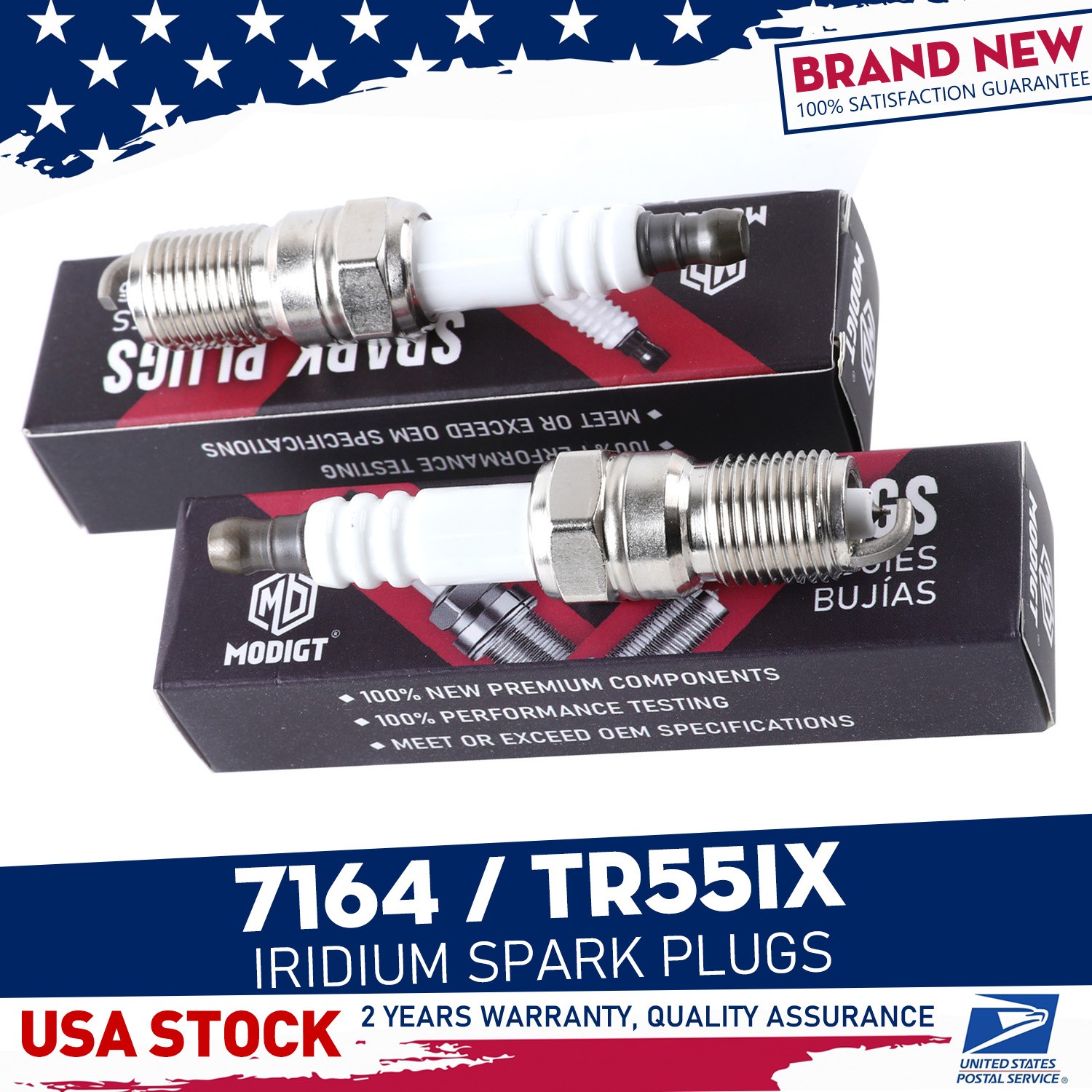 OEM Quality NEW 6Pcs Spark Plugs FOR NGK HR8KII33V/HR9KII33Y/7164/TR55IX Iridium