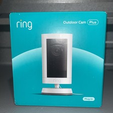 Ring Outdoor Cam Plus Plug-In White B0D23XCB6C Camera - 2025 Model 2K Video