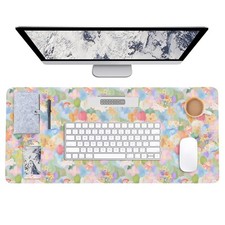 PU Leather Desk Pad Protector Blotter, Animal 35 x 17in Large Pad,Cute Office...
