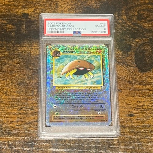 Pokemon Kabuto #48 Legendary Collection 2002 Reverse Foil NEW CERT PSA 8 NM-MT