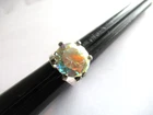 Vintage Mystic Topaz sterling silver 925 Ring Size 6 3/4  As Is