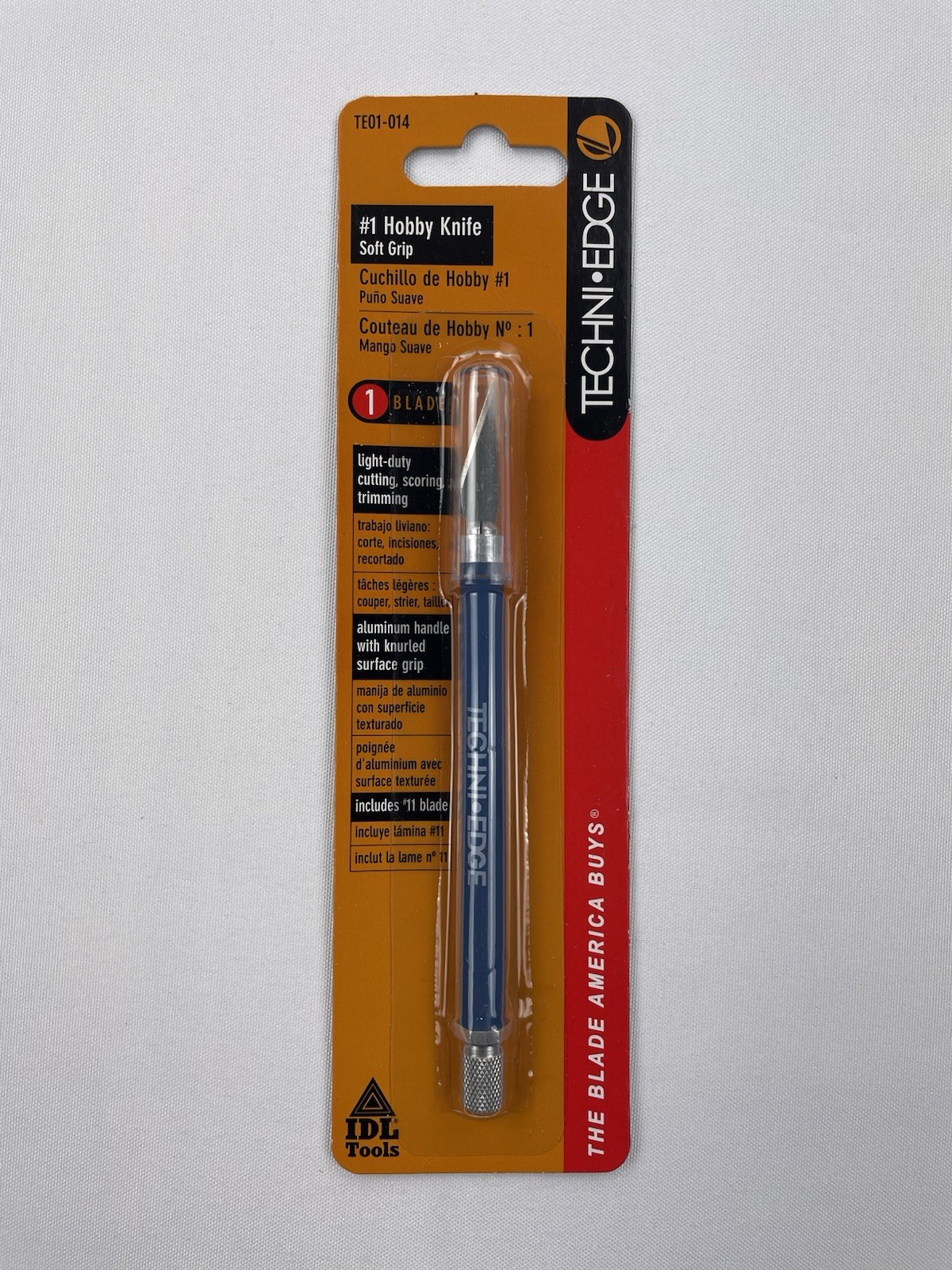 # 1 Hobby Knife Soft Grip Techni Edge Light Duty/Trimming/Scoring Cut Blade, New