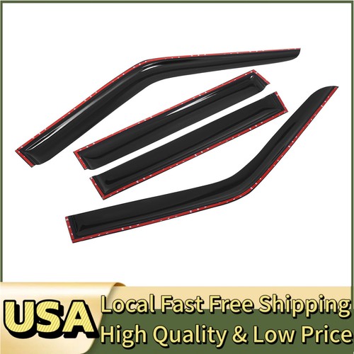 Rain Guards Window Visor 4Pcs Black For Nissan Frontier 2005-2020 No Drilling