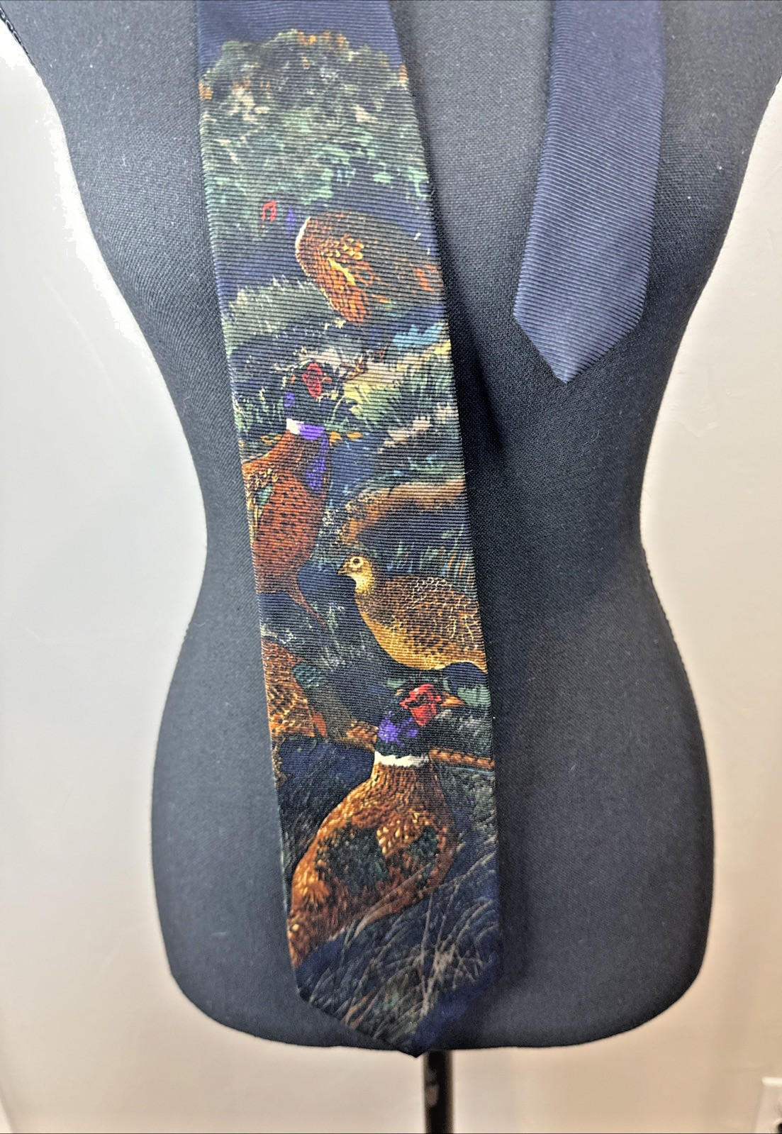 Polo Ralph Lauren Vintage Silk Tie Pheasant Hunting Bird