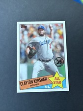 2020 Topps 1985 Topps All-Stars Black 156/299 Clayton Kershaw #85AS-49 Dodgers