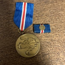 Orden  Einsatzmedaille der Bundeswehr Sturmflut 1962 Mit Bandspange BVK44