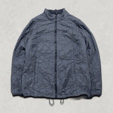 Jack Wolfskin Quilted Jacket Mens Large Full Zip Hiking Outdoor Coat, Black