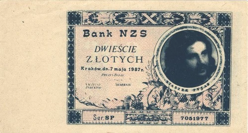 ZNACZKI SOLIDARNOŚĆ- BANKNOT