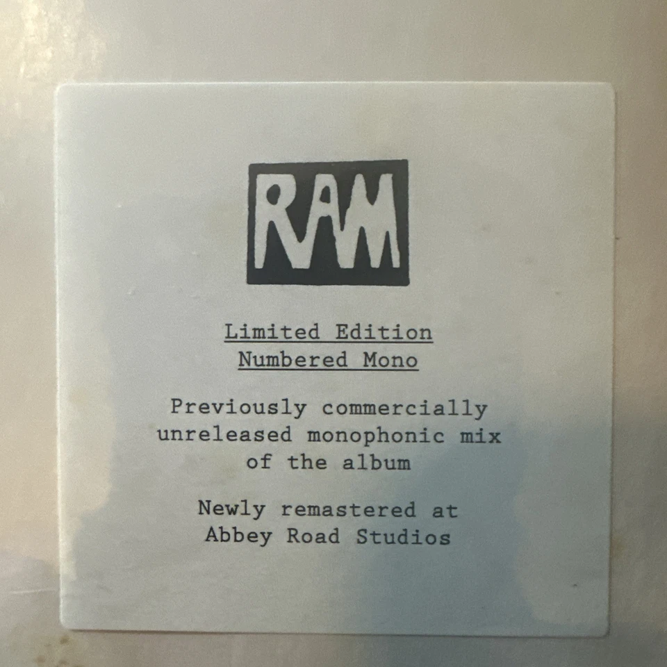 PAUL AND LINDA MCCARTNEY Ram - Mono/2112/RARE MONO MIX/SEALED/OOP - Image 4 of 4