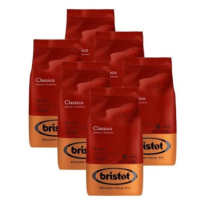6x Bristot Classico Bohnen 1kg Kaffee Kaffeebohnen