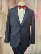 Little Boys Size 10 Ink Blue Suit Blazer Pant Set Navy Kids Church Outfit