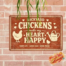 Funny Really Rooster Rustic Metal Sign Farmhouse Decor 8x12