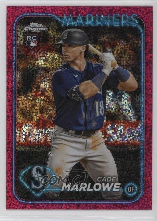 2024 Topps Chrome Magenta Speckle Refractor /350 Cade Marlowe #266 Rookie RC s5j