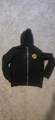 Versace Medusa Full Gold Zipper Hoodie Black Size 4 Xl