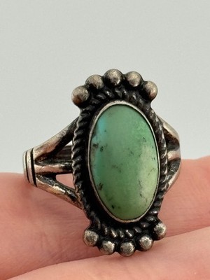 Vintage Maisel's Indian Trading Post Sterling Silver Turquoise Ring Size 7