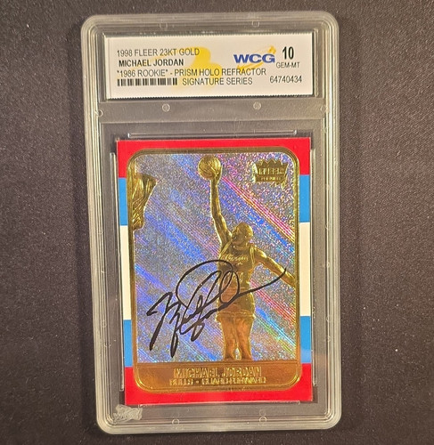 Fleer 1998 23KT Gold Michael Jordan Signature Series Auto WCG 10 #10 SN