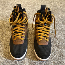 Nike Lunar Force 1 Duckboot Men s Mid Top Colorblock Sneaker Brown/Black