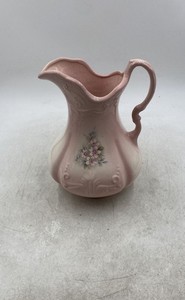 Vintage Ironstone Pink Floral Tableware Home Decorative Pitcher With Handle