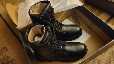 Xelement 1446 'Vigilant' Men's Black Logger Boots with Inside Zipper