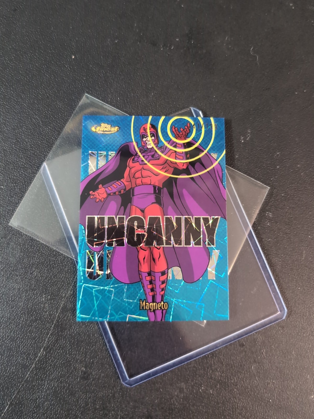 2025 Topps Finest X-Men 97 Magneto # /199 Blue Laser Refractor Uncanny SP 98 S8