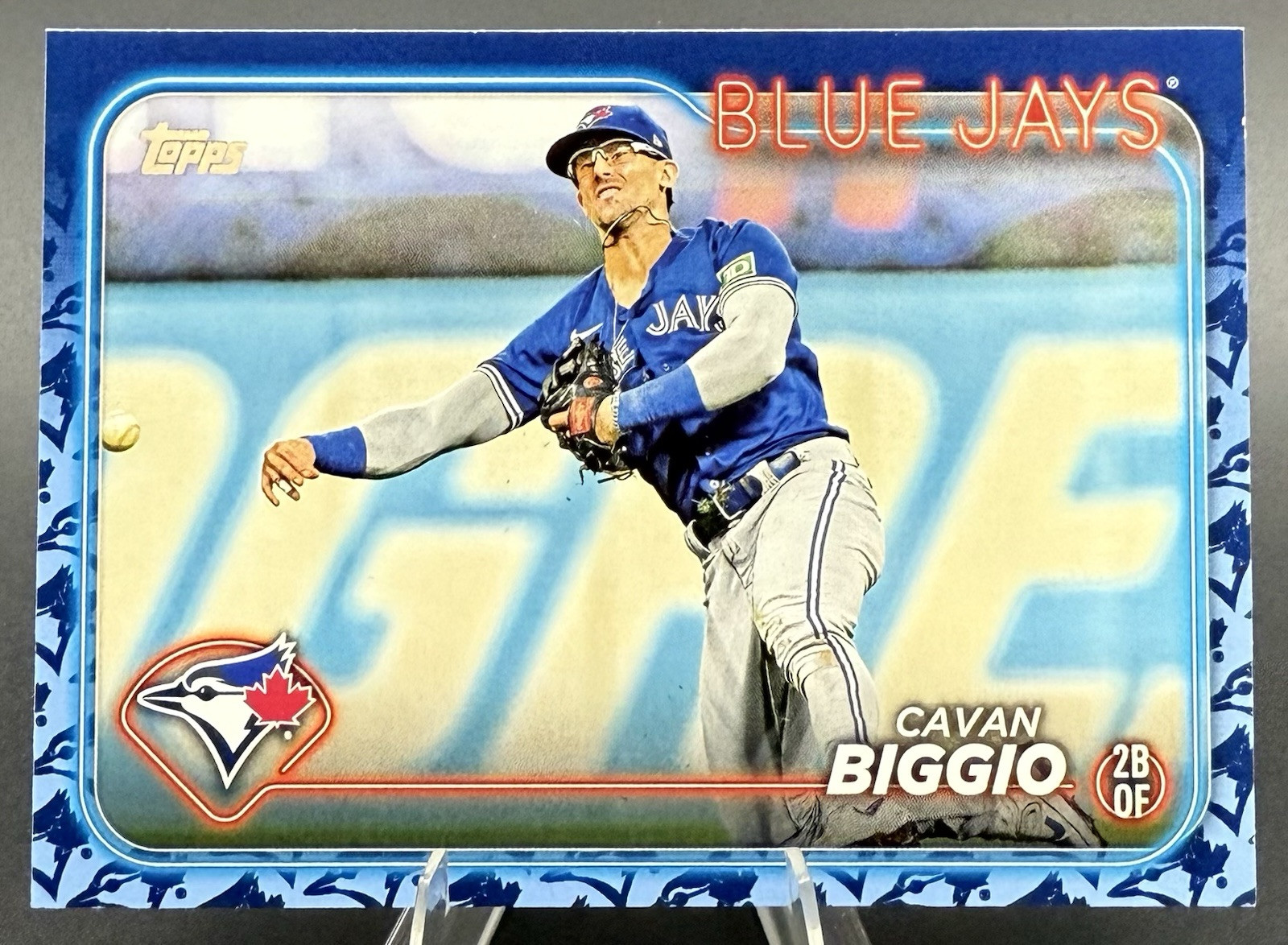 2024 Topps Series 1 Team Color Border Variation #47 Cavan Biggio SP Blue Jays