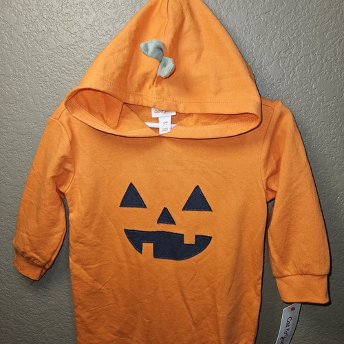 Carter's Toddler Kids Halloween Jack-O-Lantern Hooded Pajama Sleeper 12 months - Foto 5 di 7