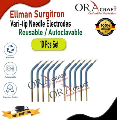 Ellman Surgitron Vari-tip Needle Electrodes Reusable/ Autoclavable 10 Pcs Set