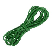 Flat Leather Cord, 5.5 Yard 3mm Leather String Strips for DIY Crafts Dark Green