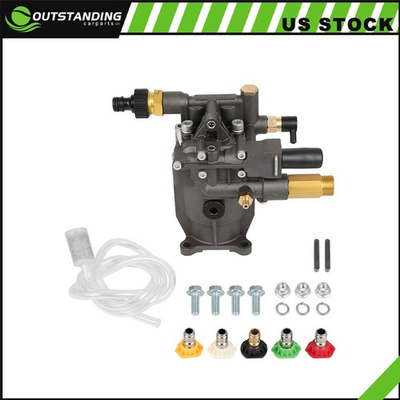#ad 3 4quot; Inch Shaft Horizontal Pressure Washer Pump Water Pump 3000 PSI 2.5 GPM $67.53