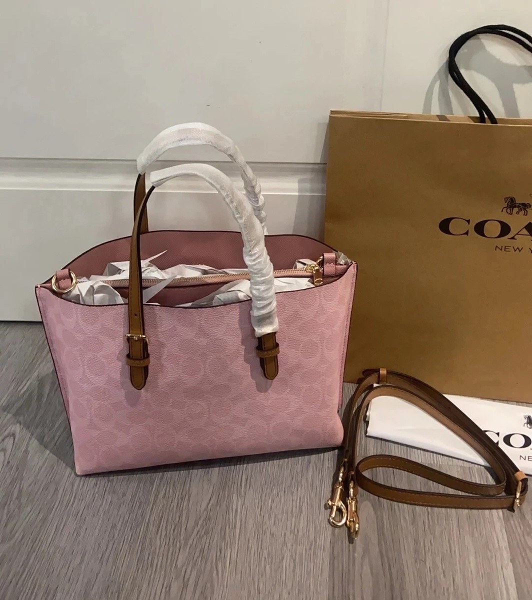 Coach CER24 Mollie Tote Bag 25 In Signature Canvas With Charms