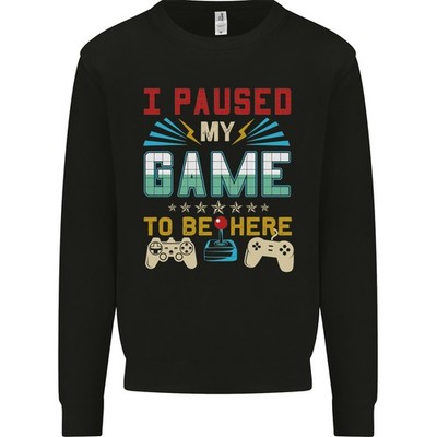 I Paused My Spiel zu Werden Hier Spielen Spieler Herren Sweatshirt Pullover