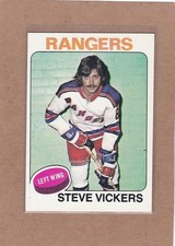 1975-76 TOPPS HOCKEY STEVE VICKERS #19 RANGERS EX/EXMT *A47441
