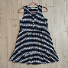 LOFT Women's Navy V Neck Sleveless Knit Swing Dress Size XS