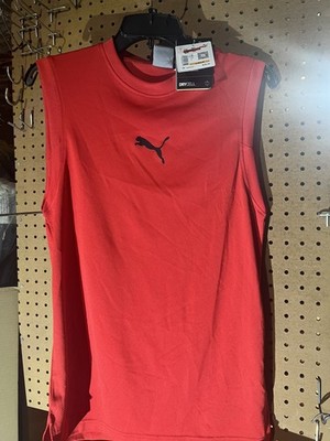 PUMA -RTG  sleveless Mesh Tee, High Risk Red, Small NWT